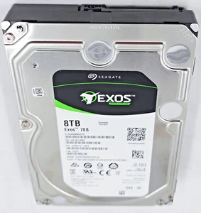 8TB SEAGATE ST8000NM0075 EXOS 7E8 3.5" SAS HDD Hard Disk Drive - Photo 1/2