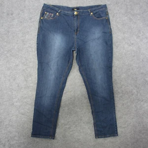 Drama Gold Jeans Womens Plus Size 20 Blue Medium Wash Skinny Jeans - Picture 1 of 10