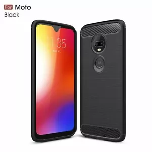 For Motorola Moto E7 G7 G6 E5 Play Edge Plus Case Carbon Fiber Heavy Duty Cover - Picture 1 of 11