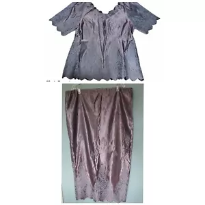African Women's Purple Iridescent Top & Long Skirt Traditional Wear sz 18 20 - Picture 1 of 10