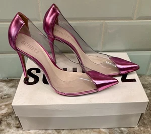 Schöner SCHUTZ Cendi Stiletto-Pump, transparent und rosa Damengröße 8,5 B " - Bild 1 von 14