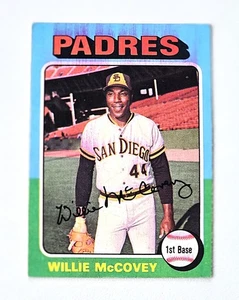 WILLIE McCOVEY VINTAGE 1975 Topps Baseball Card # 450 - San Diego Padres - Picture 1 of 2