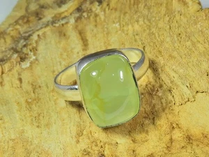 Natural Prehnite 925 Solid Sterling Silver Ring Size US-7.5 l618 - Picture 1 of 10