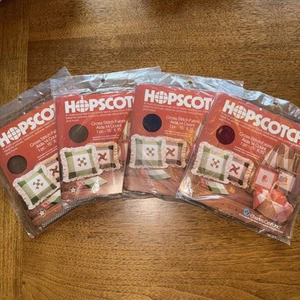 Lot of 4 Charles Craft Hopscotch Cross Stitch Fabric Aida 14 Ct 15x15 NOS Plaid - Picture 1 of 14