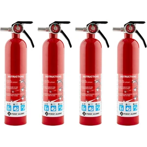 First Alert Home1 1-A:10-B:C Rechargeable Home Fire Extinguisher 2.5lbs   4-Pack - Picture 1 of 6