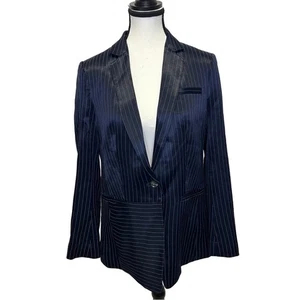 Banana Republic Damen Marine Nadelstreifen Blazer Größe 8P - Bild 1 von 16