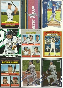 9 verschiedene CHRISTIAN YELICH Karten Lot mit Prämien Milwaukee Brewers Marlins - Bild 1 von 1
