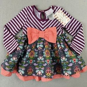 Serendipity Girls Dress Toddler 4T Floral Colorful Long Sleeve Ruffles - Picture 1 of 15