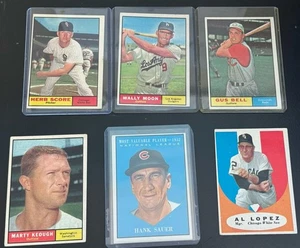 1961 Topps Baseball 6 Card Lot w/Hank Sauer MVP - Picture 1 of 2