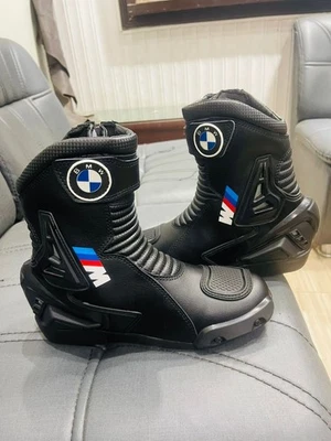 BMW Men’s Motorcycle Leather Boots CE Approved Motorbike Riding Touring Boots - Image 1 of 2
