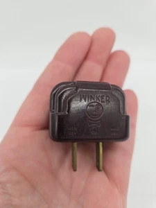 Spina luci lampeggianti Winker in bachelite marrone vintage - Foto 1 di 4