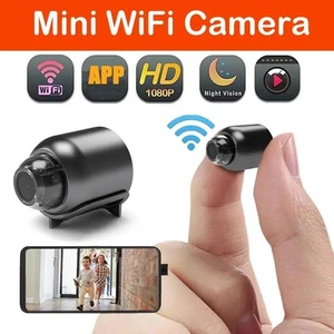 MINI IP KAMERA 1080P WIRELESS WLAN WIFI CAMERA ÜBERWACHUNGKAMERA IR CAM HD NEU - Bild 1 von 8