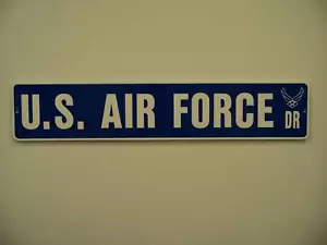US AIR FORCE Street Sign 6"x30" Military decal USAF - Picture 1 of 1