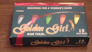 NIB 15 Golden Girl Ram Tour Titanium Golf Balls Multi Color USA Woman's Game - Picture 1 of 7