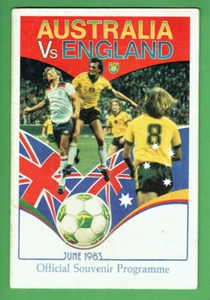#T66.    FOOTBALL / SOCCER PROGRAM - JUNE 1983, AUSTRALIA V ENGLAND - Picture 1 of 2