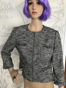 Jigsaw designer outfit fabric made in Italy womens Jacket/cardigan size 10 - Picture 1 of 9