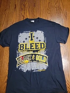 Vintage Pittsburgh Steelers T Shirt NFL Football Size Mens Medium Black - Picture 1 of 8