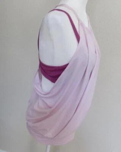 LIJA womens Md pink tank athletic bra combo Hatha blouson top NEW tags - Picture 1 of 4