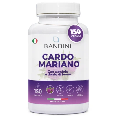 Bandini® Cardo Mariano 150 capsule - Fegato Complex - Integratore naturale vegan - Immagine 1 di 4