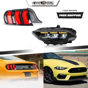 LED Headlights & Tail Lights for Ford Mustang 2018-2023 Front Rear Lamp Assembly - Foto 1 di 23