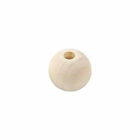 50/100/200Pcs Plain Natural Wood Beads Round With Hole Loose Unfinished 6-25Mm