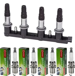 Bobina accensione Abakus + 4 candele Denso per Peugeot 406 8B 2.0 16V Coupè 8C 8E/F - Foto 1 di 11