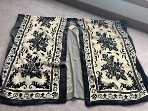 Natural Life Burnout Velvet Duster Kimono Topper OS Brown Tan Floral Sheer Long - Picture 1 of 6