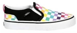 Vans Asher Kids Boys Girls Skate Shoes Sneakers "Party Check" Size 11 - Picture 1 of 6