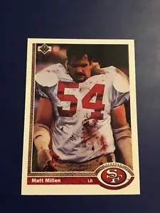 1991 Upper Deck # 409 MATT MILLEN San Francisco 49ers Great Card Look ! - Picture 1 of 2