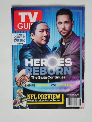 TV Guide - August 31 - September 13, 2015 - Double Issue - Heroes Reborn - Image 1 of 4
