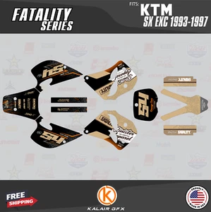 Graphics Kit for KTM 250SX, 250EXC, 300EXC, 360EXC (1993-1997) Fatality - Tan - Bild 1 von 6