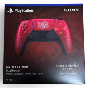 SONY PS5 Monster Hunter Wilds DualSense Wireless Controller Red New #401 - Picture 1 of 2