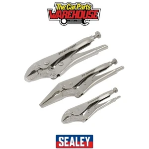 Sealey AK6876 Premier Locking Pliers Set 3pc - Picture 1 of 5