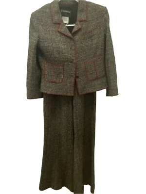 Traje pantalón vintage Chanel tweed talla 42 FR Foto 1 de 4