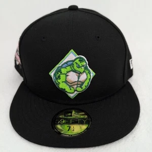New Era Black Daytona Tortugas Marvel x MiLB 59FIFTY Fitted Hat SIDE PATCH 7-1/4 - Picture 1 of 5