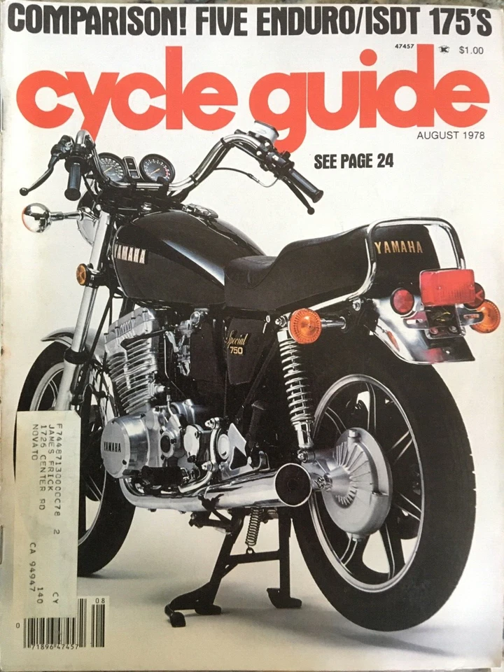 Cycle Guide Magazine August 1978 - Image 1 of 3