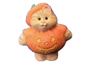 Hallmark MERRY MINIATURES Halloween Vintage CAMERON CAT Tabby JOL 1995 NEW - Picture 1 of 3