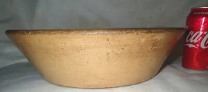 ANTIQUE COUNTRY HOME WIDE LOW YELLOW WARE MIXING BOWL WARRANTED FIRE PROOF SIGN - Picture 1 of 13
