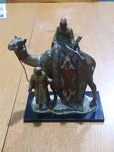 Franz Bergman style coal painted spelter table lighter, Arab carpet Seller (B46) - Picture 1 of 7