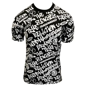 UVP $ 59,99 NEU MIT ETIKETT TRUE RELIGION SCHWARZES KURZÄRMLIGES HERREN-T-SHIRT MIT RUNDHALSAUSSCHNITT M L XL - Bild 1 von 4