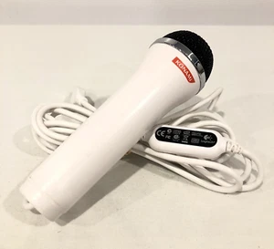 KONAMI WHITE WIRED MICROPHONE PS2 PS3 WII XBOX 360 USB E-UR20 ROCK BAND RAPSTAR - Picture 1 of 4