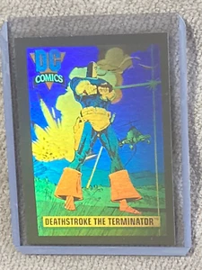 1992 Impel DC Comics Cosmic Holograms #DCH3 Deathstroke Card EX+/NM Series 1 - Picture 1 of 3