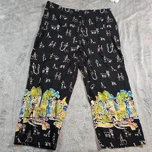 First Option Comfortable Weekend Pants Womens Stick Figure Games City Large - Foto 1 di 12