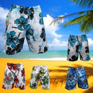 BADE SHORT SHORTS BERMUDA BADEHOSE Weiß Blau BADESLIP BOXER in S M L XL XXL XXXL - Picture 1 of 22