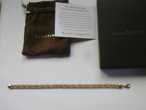 Ross Simons 14k Gold Over Sterling Silver Designer New Byzantine Link Bracelet - Picture 1 of 4