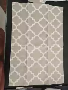 Restoration Hardware-Teen Ogee Lattice Boudoir Sham Gray - Picture 1 of 3