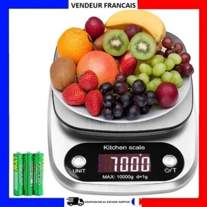 Digital Kitchen Scale 10kg 1g Stainless Steel Precision LargeLCD Multifunction - Picture 1 of 20