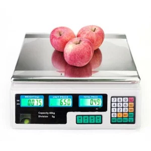 88LB 40KG Digital Price Computing Scale Food Produce Meat Deli Kitchen LB/KG - Picture 1 of 13