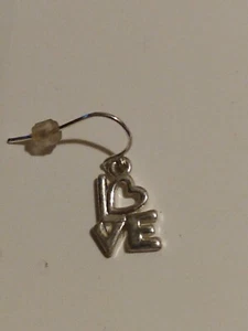 Paar Sterling Silber Love Ohrringe - Bild 1 von 3