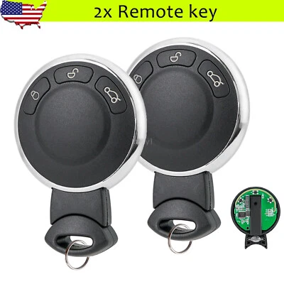 2 For 2007 2008 2009 2010 2011 2012 2013 2014 Mini Cooper Remote Control Key Fob - Image 1 of 4
